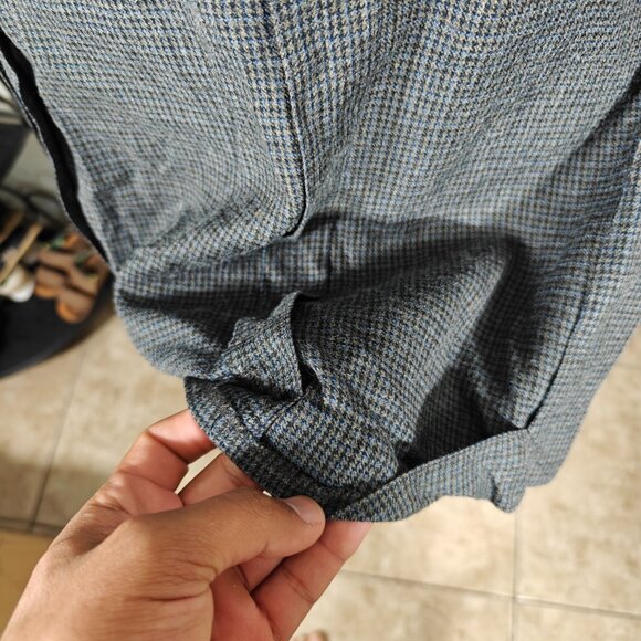 Ralph Lauren Mens Sport Coat Blazer Houndstooth Gray Silk Wool Cashmere Size 44L - Picture 12 of 15